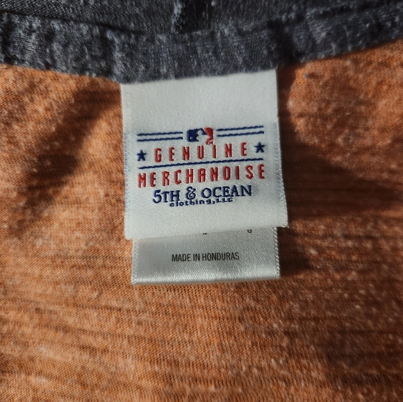 Orange and Navy Zip-Up Hoodie with Blue and White Puffy "D" - Picture 4 of 5